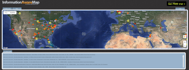 Church Security Incident Map