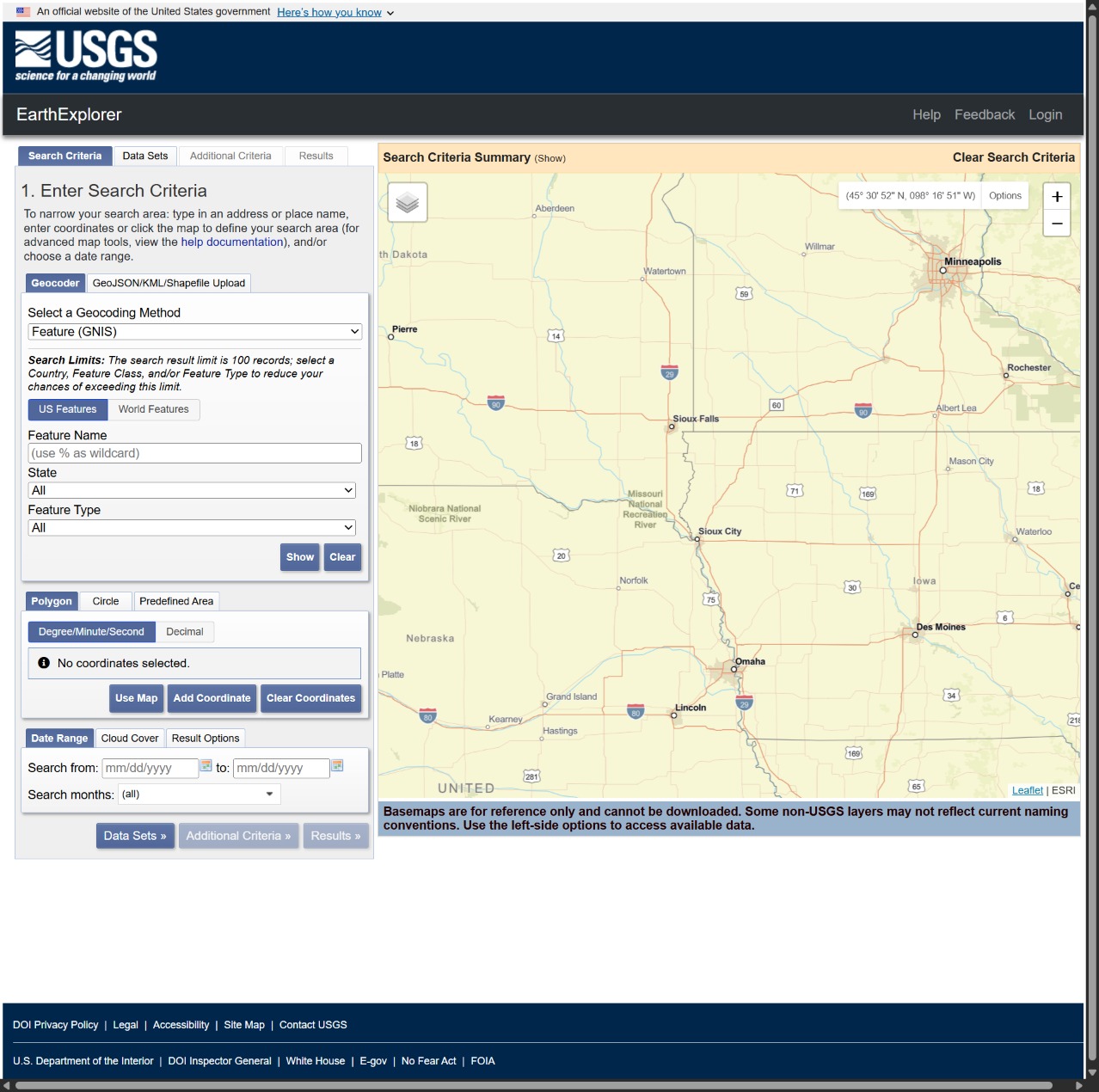 USGS EarthExplorer