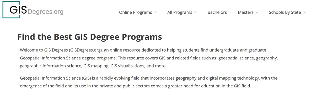 GIS Degree Programs