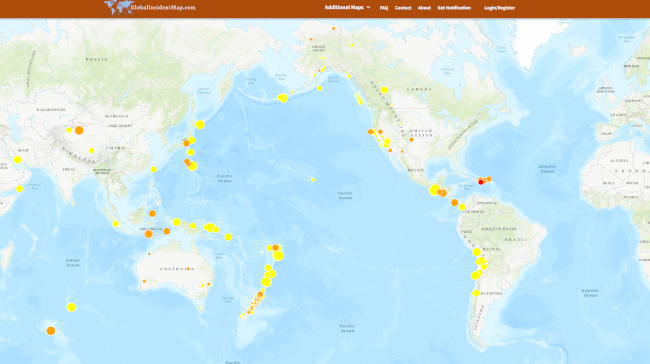 Global Earthquakes Map