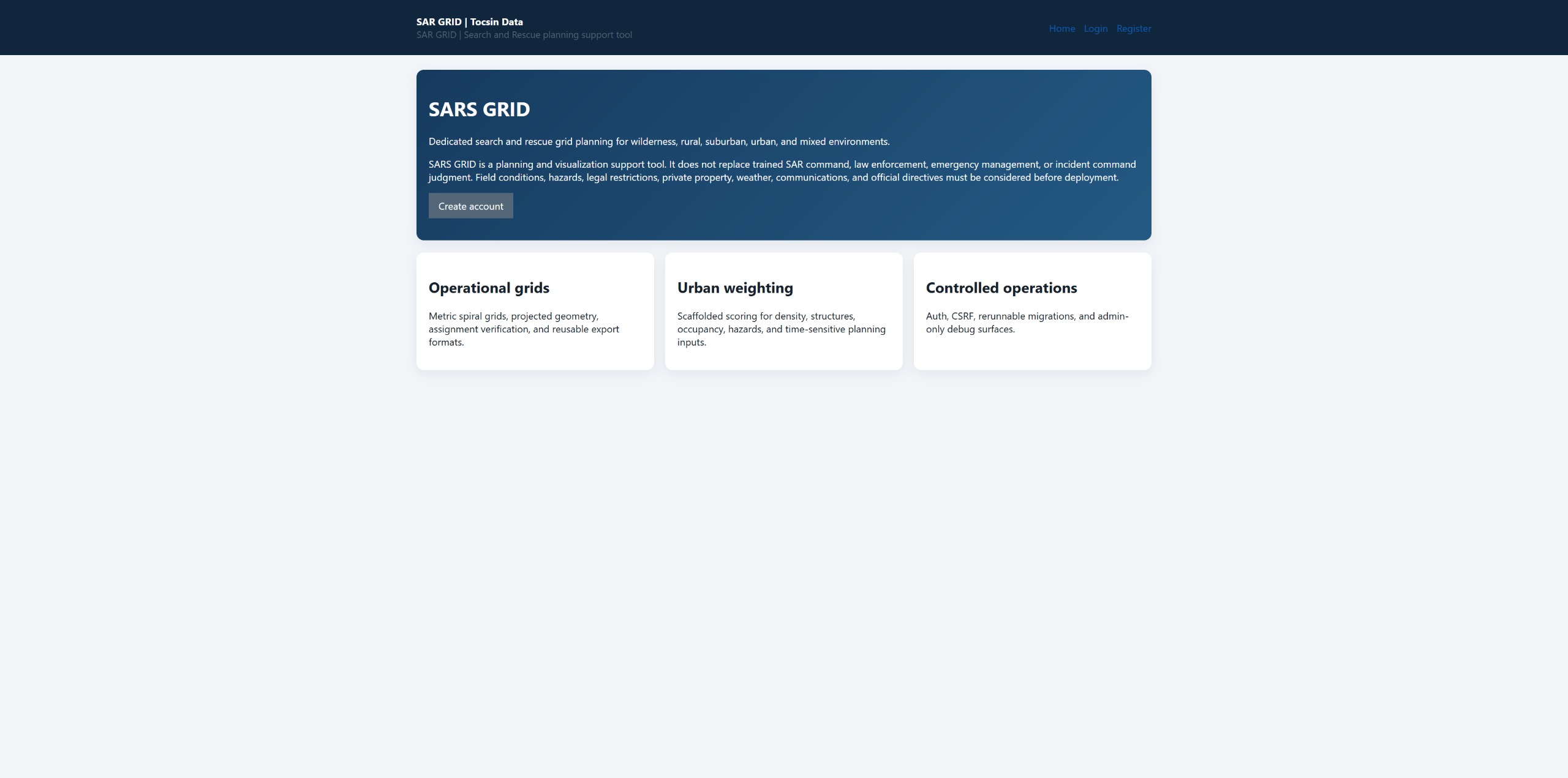Search and Rescue Grid Generator